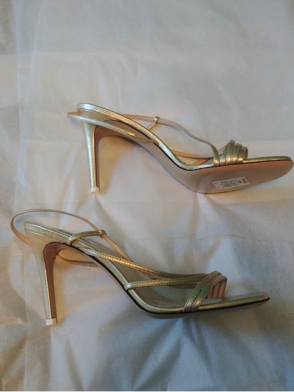 Attico Women’s Metallic Gold Strappy Stiletto Sandals